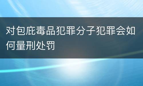 对包庇毒品犯罪分子犯罪会如何量刑处罚