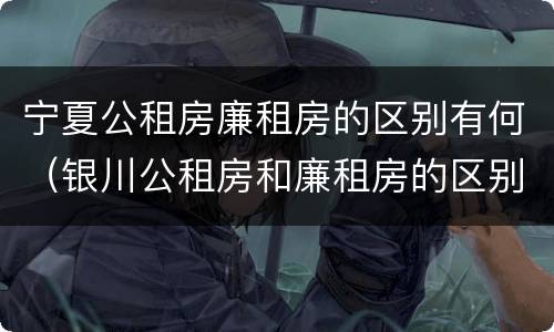 宁夏公租房廉租房的区别有何（银川公租房和廉租房的区别）