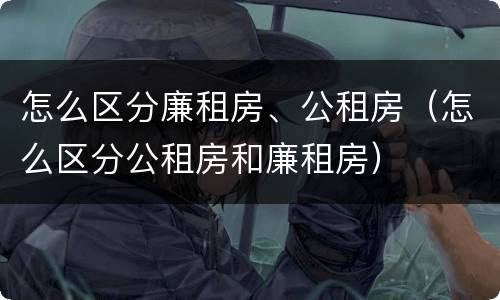 怎么区分廉租房、公租房（怎么区分公租房和廉租房）