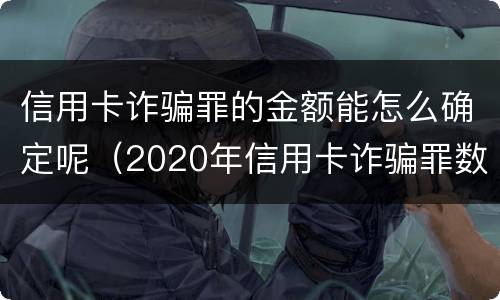 信用卡诈骗罪的金额能怎么确定呢（2020年信用卡诈骗罪数额标准）