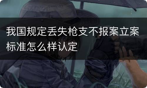 我国规定丢失枪支不报案立案标准怎么样认定