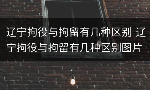 辽宁拘役与拘留有几种区别 辽宁拘役与拘留有几种区别图片