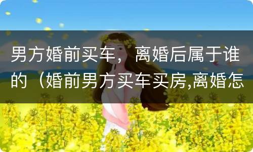 男方婚前买车，离婚后属于谁的（婚前男方买车买房,离婚怎么办）