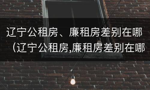 辽宁公租房、廉租房差别在哪（辽宁公租房,廉租房差别在哪里）