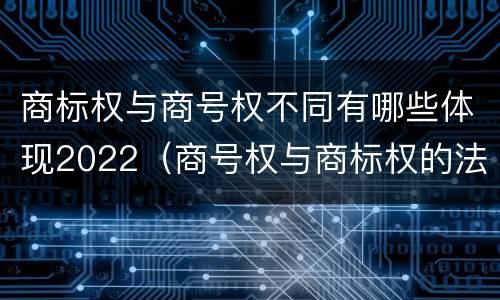 商标权与商号权不同有哪些体现2022（商号权与商标权的法律冲突与解决）