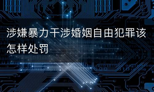 涉嫌暴力干涉婚姻自由犯罪该怎样处罚