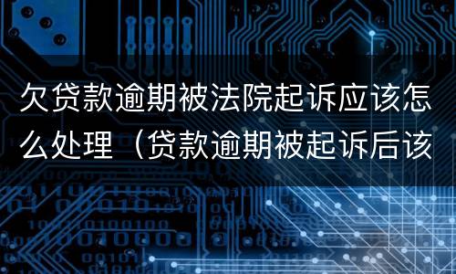 欠贷款逾期被法院起诉应该怎么处理（贷款逾期被起诉后该怎么做）
