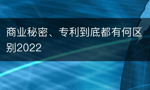 商业秘密、专利到底都有何区别2022