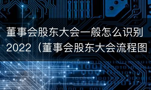 董事会股东大会一般怎么识别2022（董事会股东大会流程图）