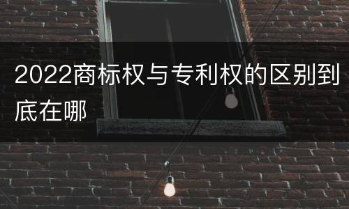 2022商标权与专利权的区别到底在哪