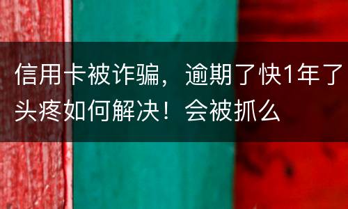 信用卡被诈骗，逾期了快1年了头疼如何解决！会被抓么