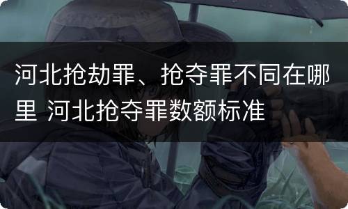 河北抢劫罪、抢夺罪不同在哪里 河北抢夺罪数额标准