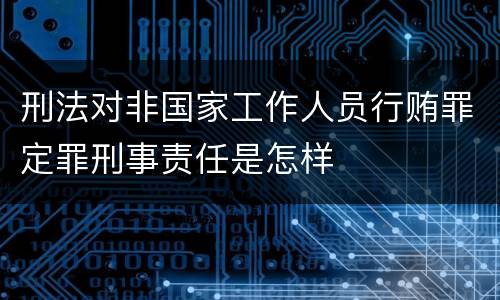 刑法对非国家工作人员行贿罪定罪刑事责任是怎样