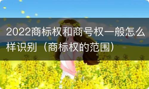 2022商标权和商号权一般怎么样识别（商标权的范围）