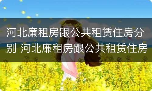 河北廉租房跟公共租赁住房分别 河北廉租房跟公共租赁住房分别在哪里