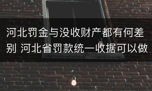 河北罚金与没收财产都有何差别 河北省罚款统一收据可以做账吗