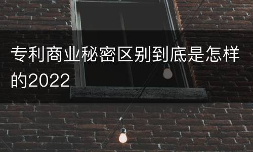 专利商业秘密区别到底是怎样的2022