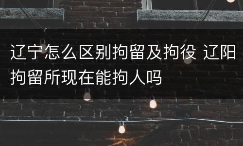 辽宁怎么区别拘留及拘役 辽阳拘留所现在能拘人吗