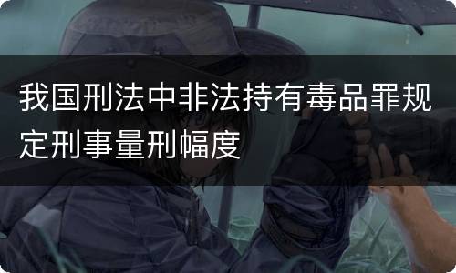 我国刑法中非法持有毒品罪规定刑事量刑幅度