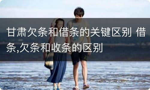 甘肃欠条和借条的关键区别 借条,欠条和收条的区别