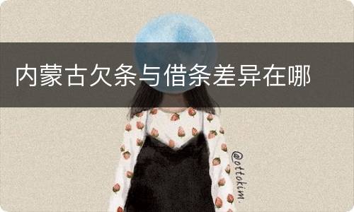 内蒙古欠条与借条差异在哪
