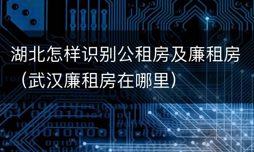 湖北怎样识别公租房及廉租房（武汉廉租房在哪里）