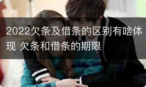 2022欠条及借条的区别有啥体现 欠条和借条的期限