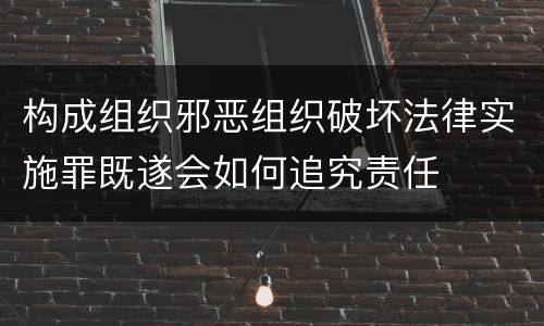 构成组织邪恶组织破坏法律实施罪既遂会如何追究责任