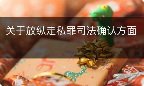 关于放纵走私罪司法确认方面