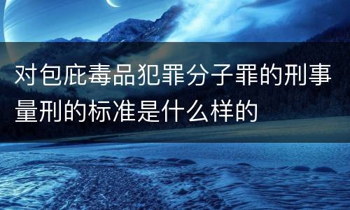 对包庇毒品犯罪分子罪的刑事量刑的标准是什么样的