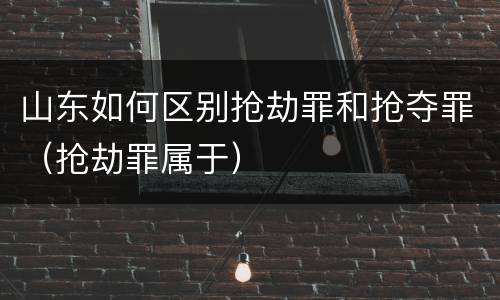 山东如何区别抢劫罪和抢夺罪（抢劫罪属于）