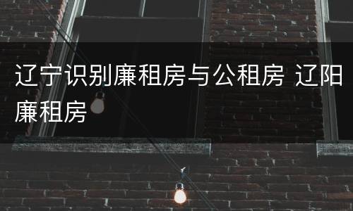 辽宁识别廉租房与公租房 辽阳廉租房