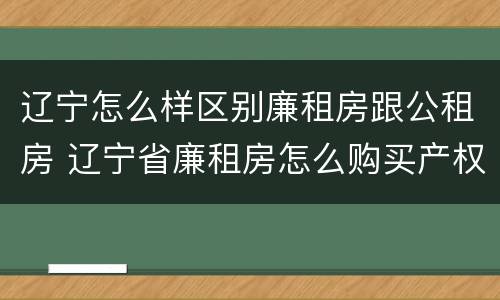 辽宁怎么样区别廉租房跟公租房 辽宁省廉租房怎么购买产权