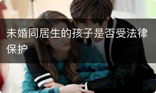 未婚同居生的孩子是否受法律保护