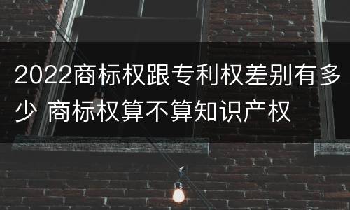 2022商标权跟专利权差别有多少 商标权算不算知识产权