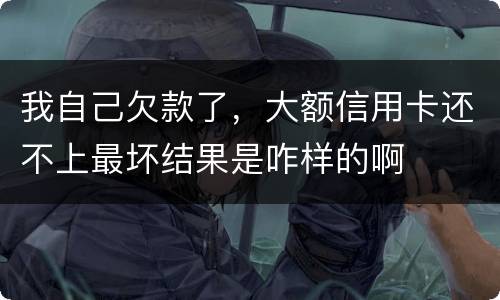 我自己欠款了，大额信用卡还不上最坏结果是咋样的啊