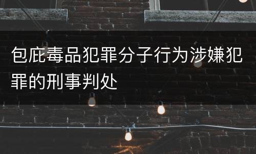 包庇毒品犯罪分子行为涉嫌犯罪的刑事判处