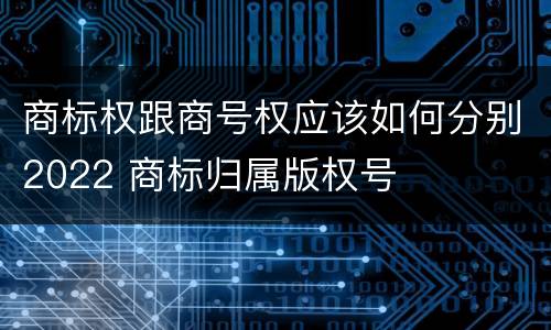 商标权跟商号权应该如何分别2022 商标归属版权号