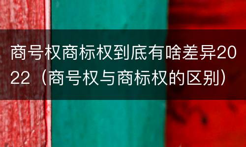 商号权商标权到底有啥差异2022（商号权与商标权的区别）