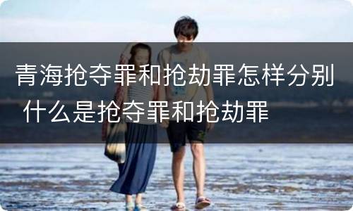 青海抢夺罪和抢劫罪怎样分别 什么是抢夺罪和抢劫罪
