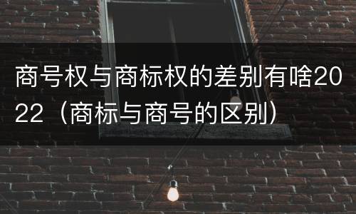 商号权与商标权的差别有啥2022（商标与商号的区别）