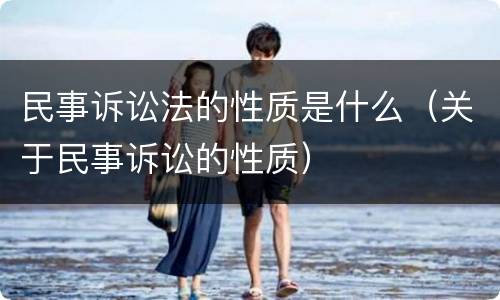 民事诉讼法的性质是什么（关于民事诉讼的性质）