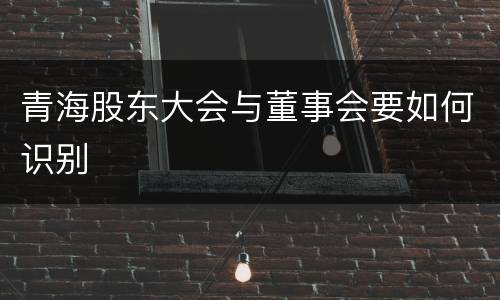 青海股东大会与董事会要如何识别