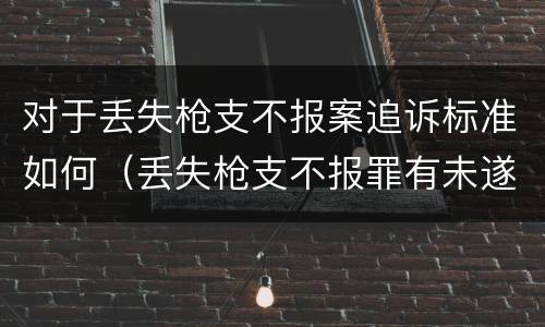对于丢失枪支不报案追诉标准如何（丢失枪支不报罪有未遂吗）