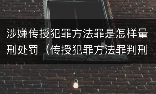 涉嫌传授犯罪方法罪是怎样量刑处罚（传授犯罪方法罪判刑案例）