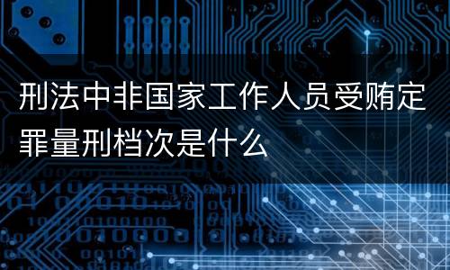 刑法中非国家工作人员受贿定罪量刑档次是什么