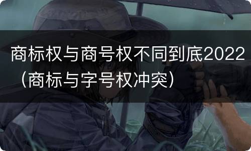 商标权与商号权不同到底2022（商标与字号权冲突）