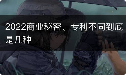 2022商业秘密、专利不同到底是几种