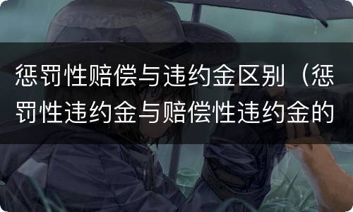 惩罚性赔偿与违约金区别（惩罚性违约金与赔偿性违约金的区别）