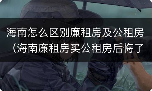 海南怎么区别廉租房及公租房（海南廉租房买公租房后悔了）